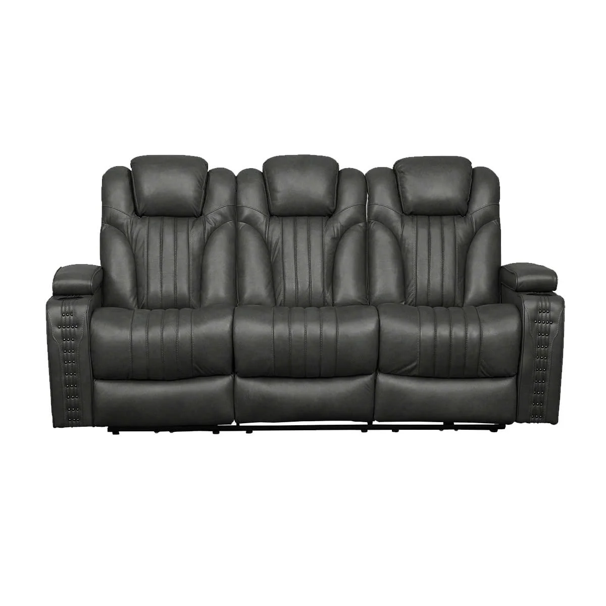 GHẾ SOFA 3 CHỖ DA BÒ CHỈNH ĐIỆN ERIC CHURCH MÀU XÁM 2