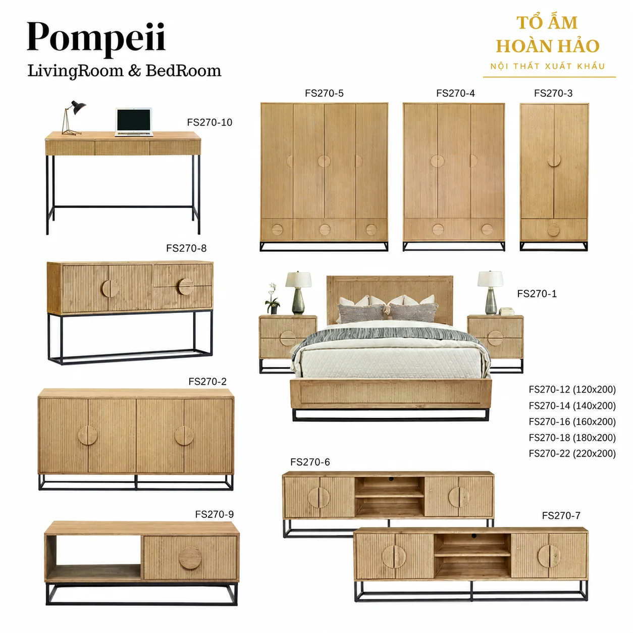 BỘ SƯU TẬP POMPEII MÀU GỖ TỰ NHIÊN