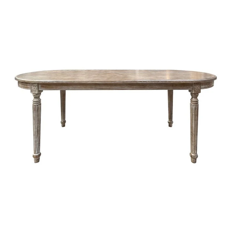 BÀN ĂN OVAL VINTAGE LOUIS FRENCH 1.8