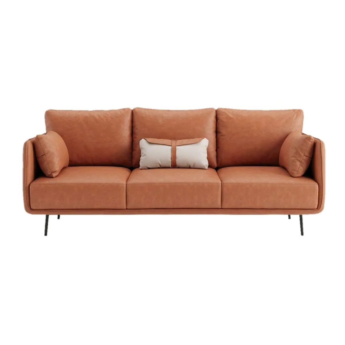 GHẾ SOFA 3 CHỖ NUBE MÀU CAM