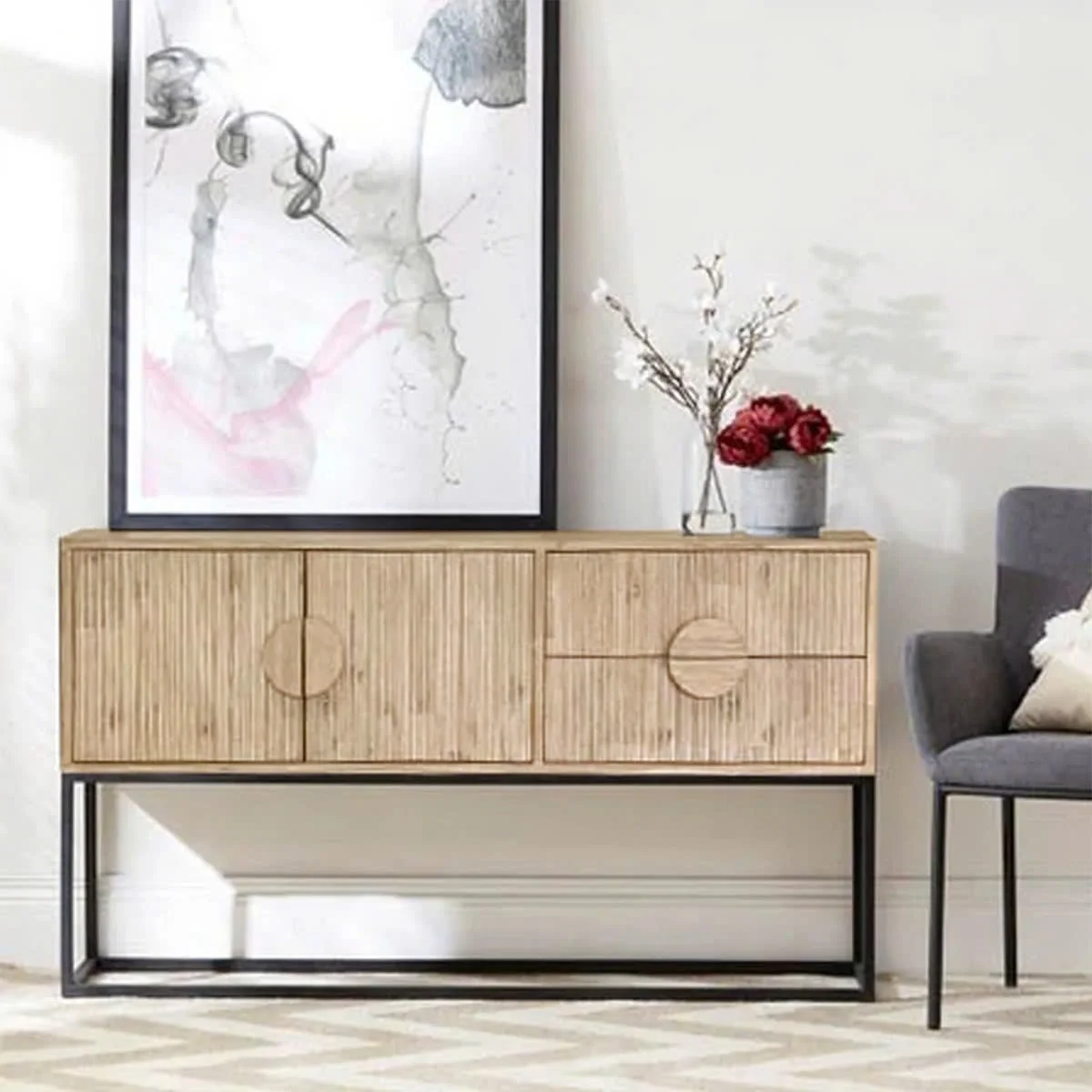 KỆ CONSOLE POMPEII MÀU TỰ NHIÊN 3