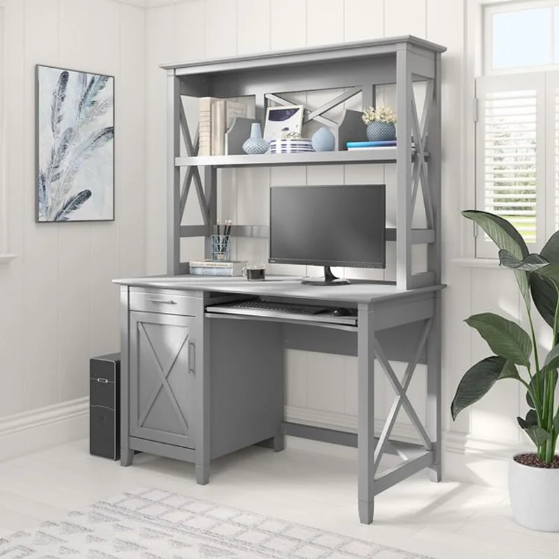 BÀN LÀM VIỆC KÈM GIÁ SÁCH KEYWEST GREY 2