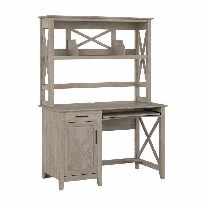 BÀN LÀM VIỆC KÈM GIÁ SÁCH KEYWEST WASHED GRAY