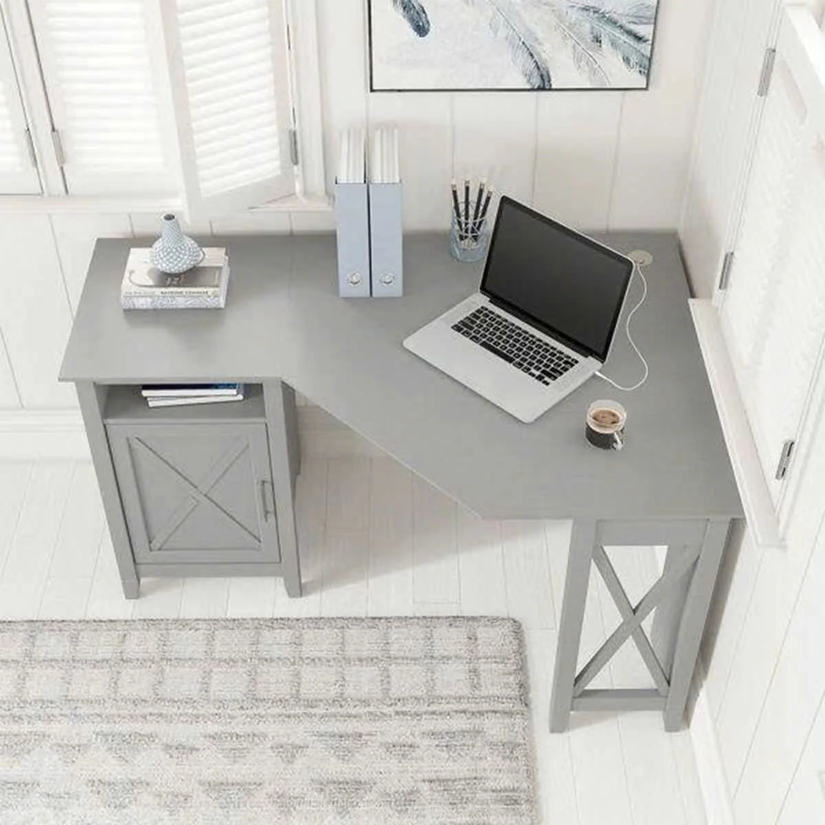 BÀN LÀM VIỆC KEYWEST MÀU XÁM 4