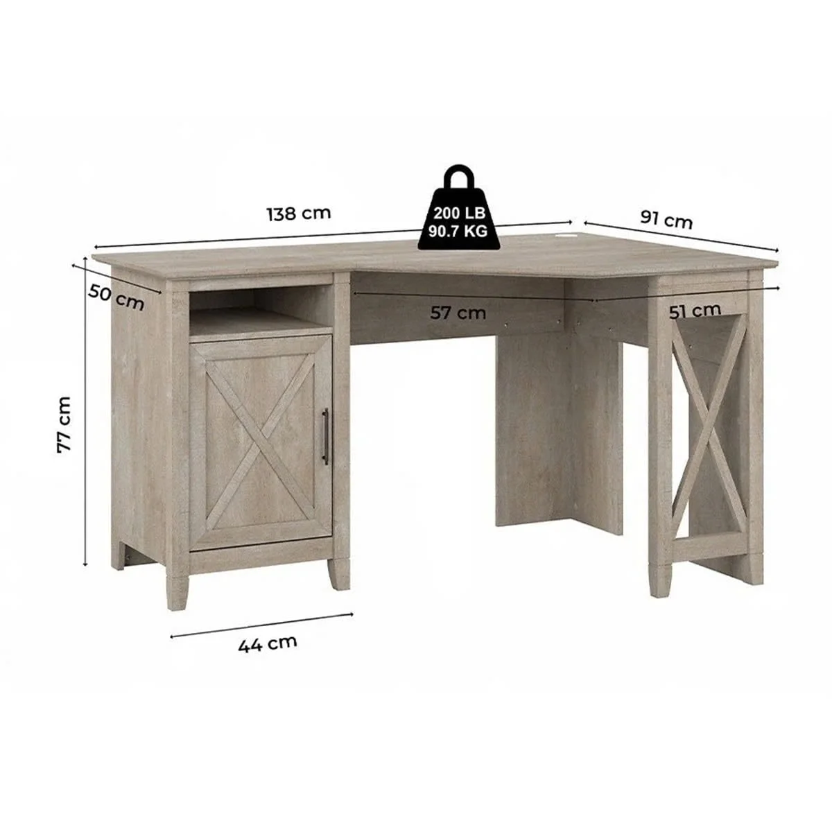 BÀN LÀM VIỆC KEYWEST MÀU TỰ NHIÊN 4