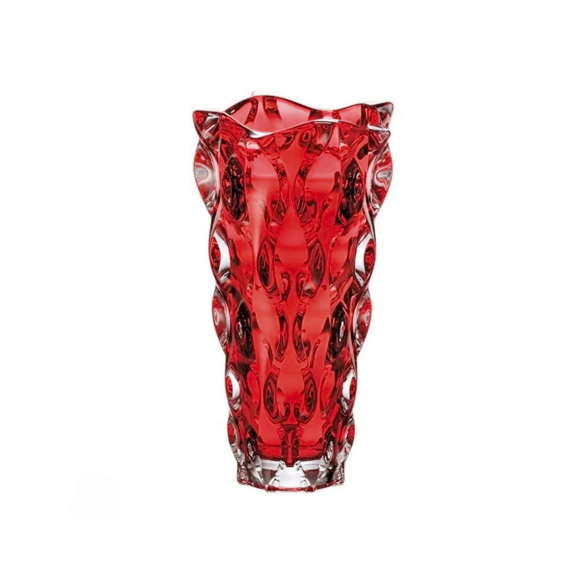 LỌ HOA PHA LÊ SAMBA MÀU ĐỎ 30.5CM