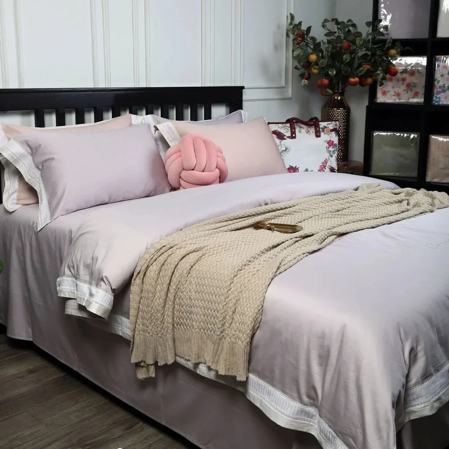 BỘ CHĂN GA GỐI ZEN BASIC GREY LIGHT - COTTON PIMA120S 2