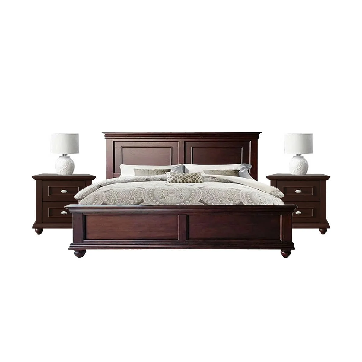 BỘ PHÒNG NGỦ HARPER MÀU NÂU 1.8 2 TÁP