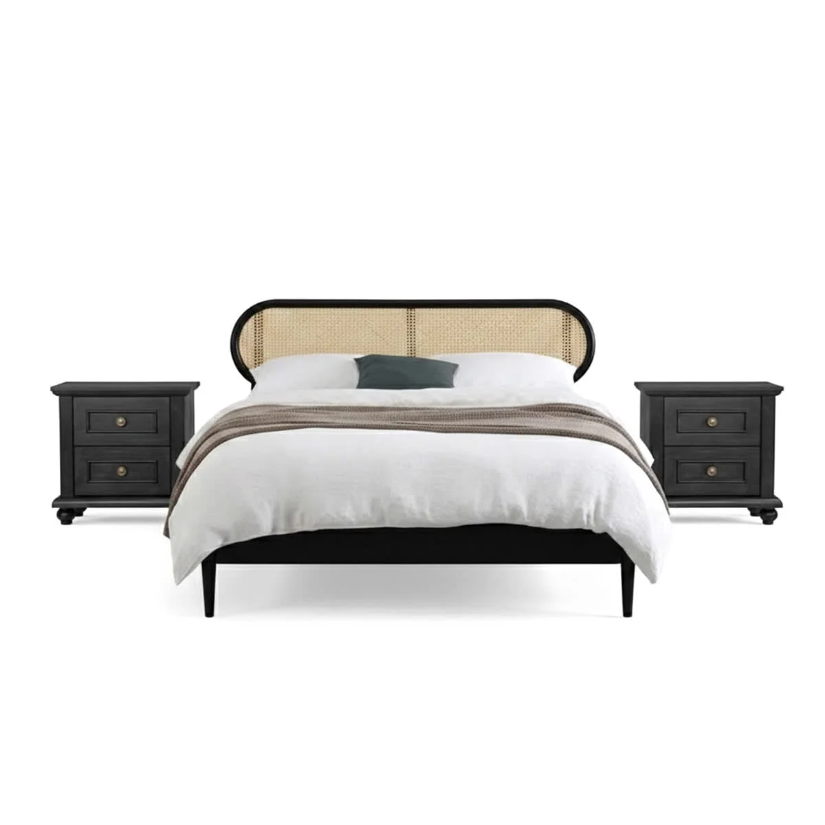 BỘ PHÒNG NGỦ REEMA OAK MÀU ĐEN 2 TÁP