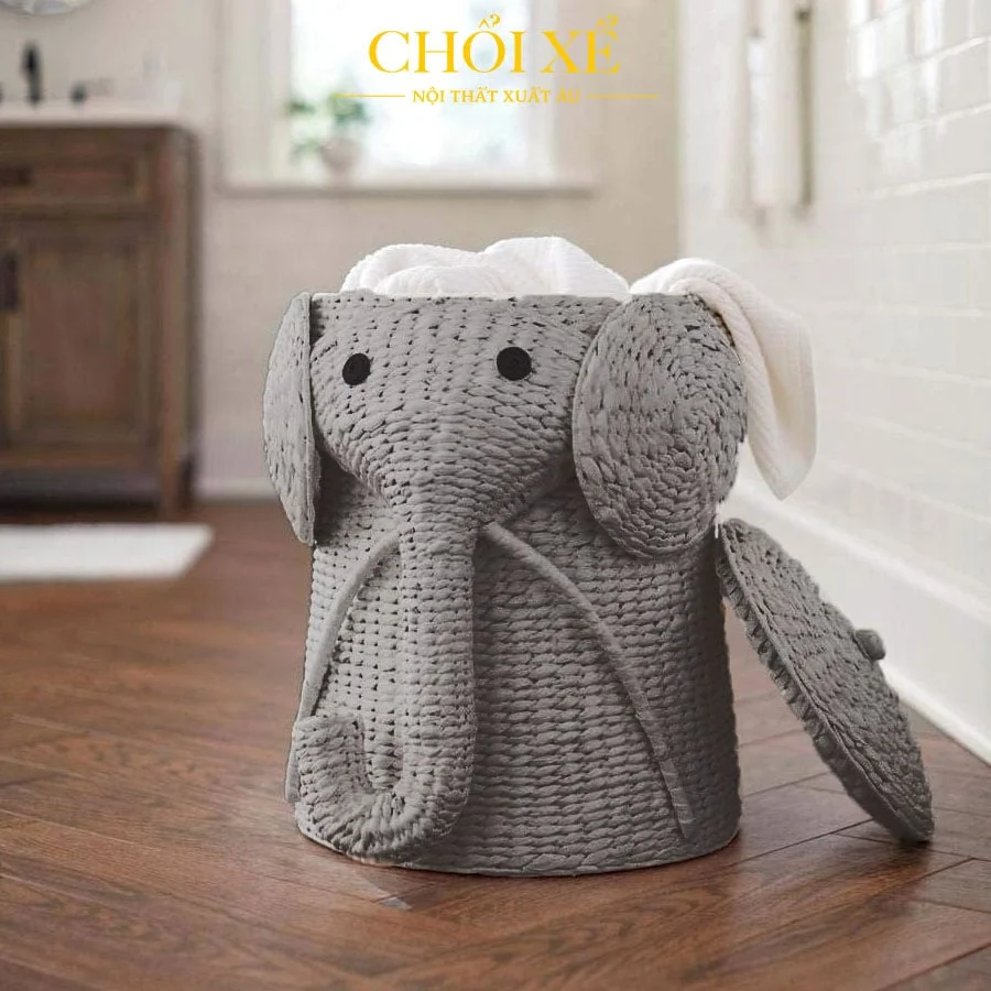 GIỎ ĐỰNG ĐỒ GIẶT HAMPER (VOI MẸ) 4