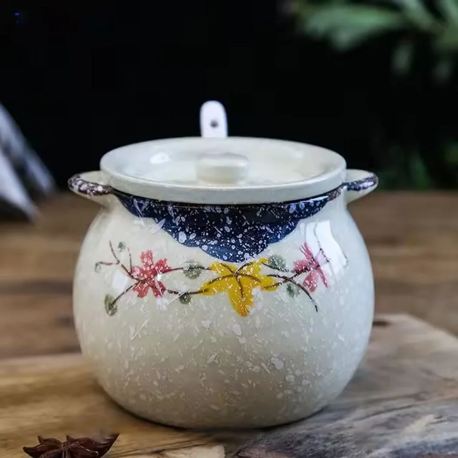 BỘ 3 HŨ GIA VỊ HÌNH HOA KÈM KHAY GỖ 2