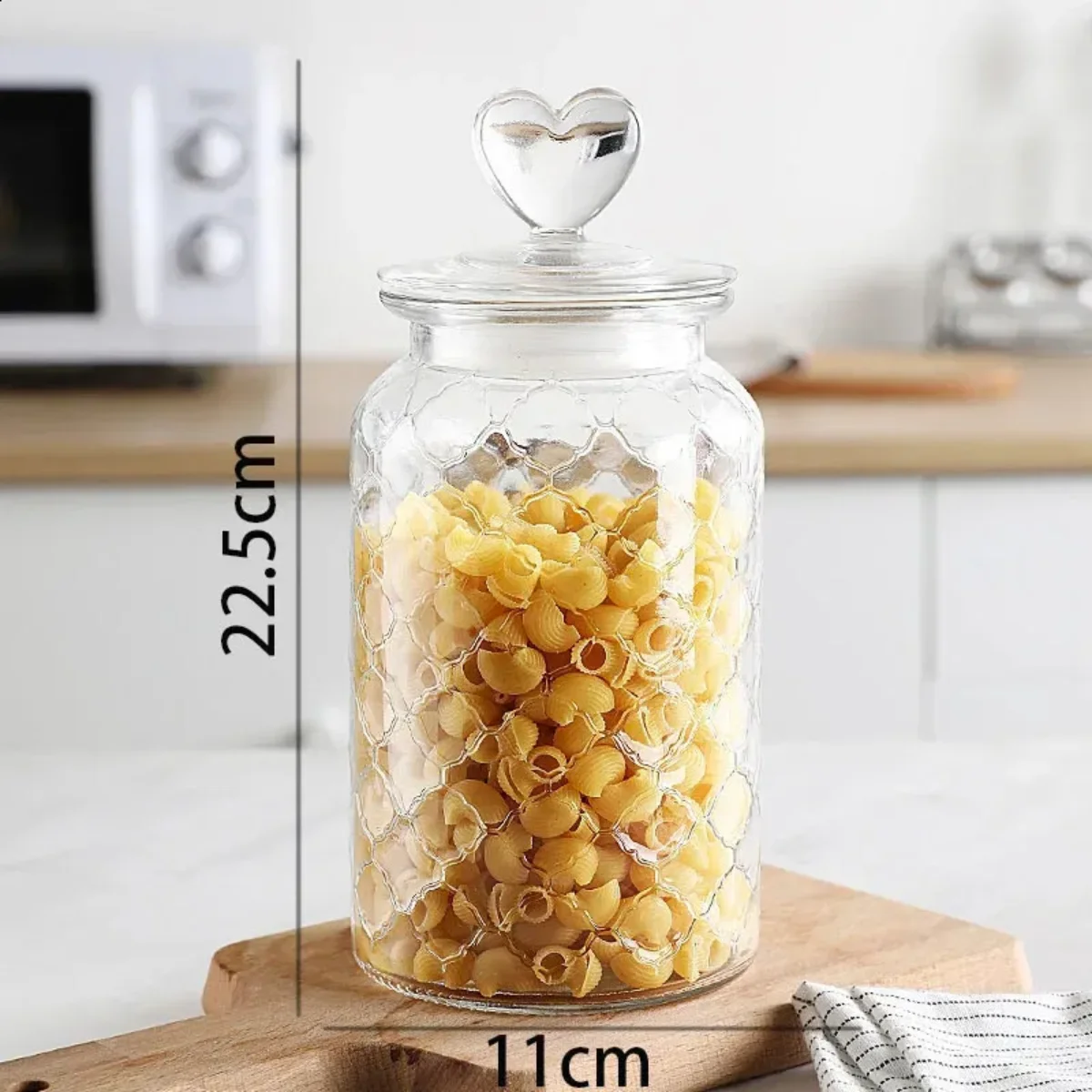 BỘ 3 HŨ THUỶ TINH NẮP TRÁI TIM 5