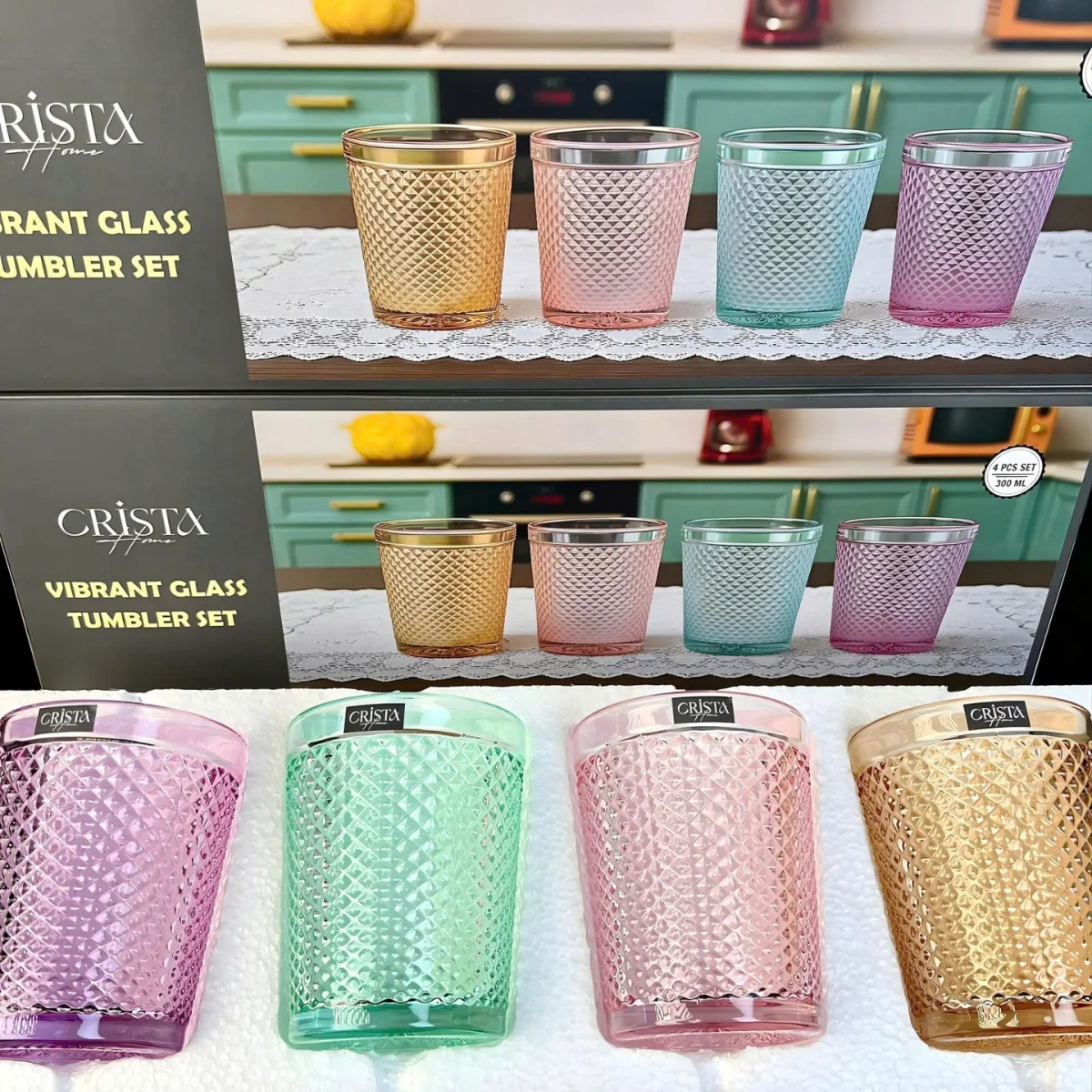 BỘ 4 CỐC CRISTA 300ML 4