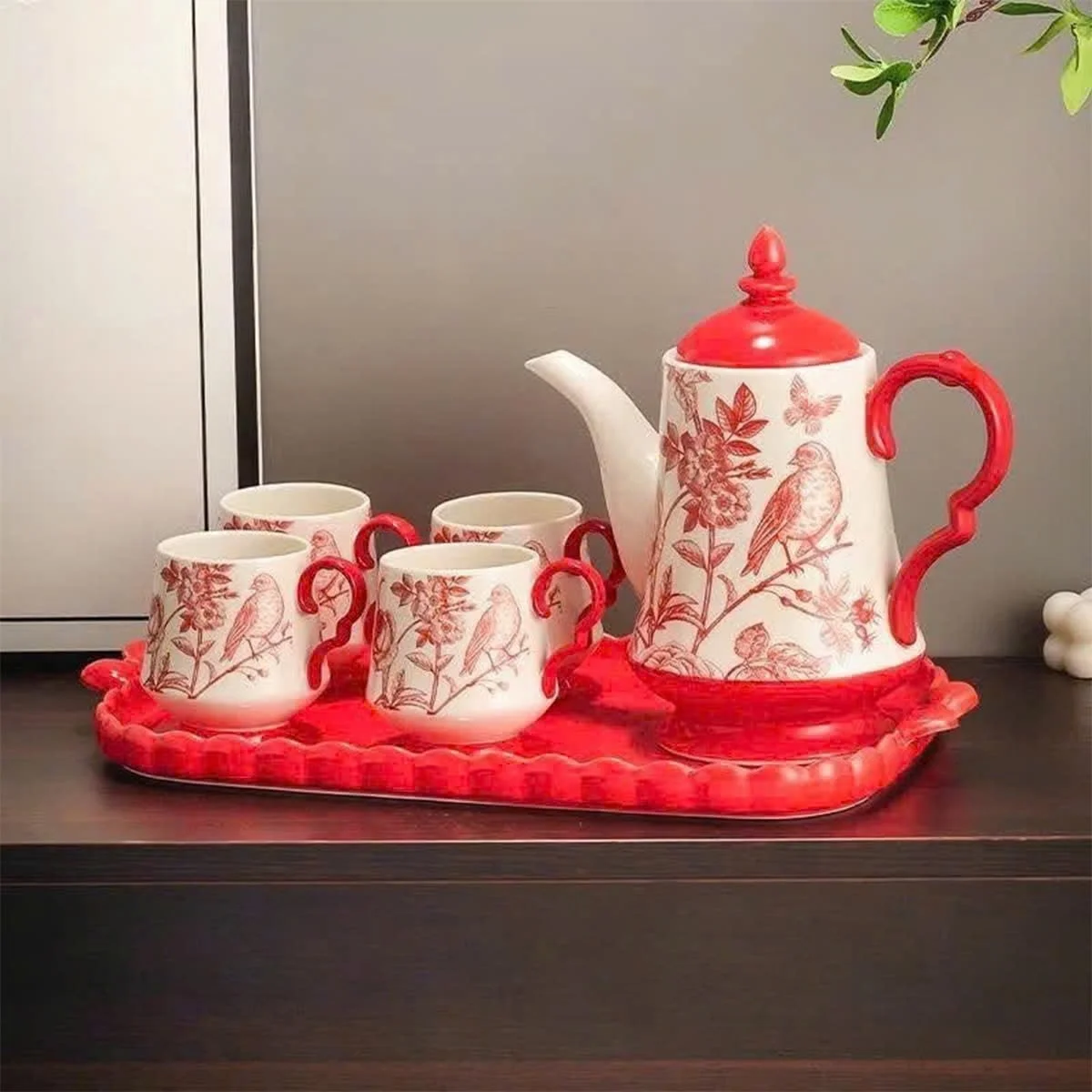 BỘ ẤM CHÉN HOA VĂN CỔ ĐIỂN 5