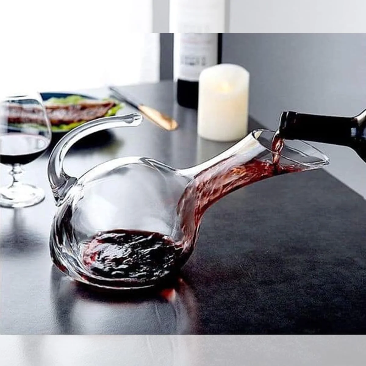 DECANTER RƯỢU VANG PHA LÊ CÓ QUAI 1250ML 3