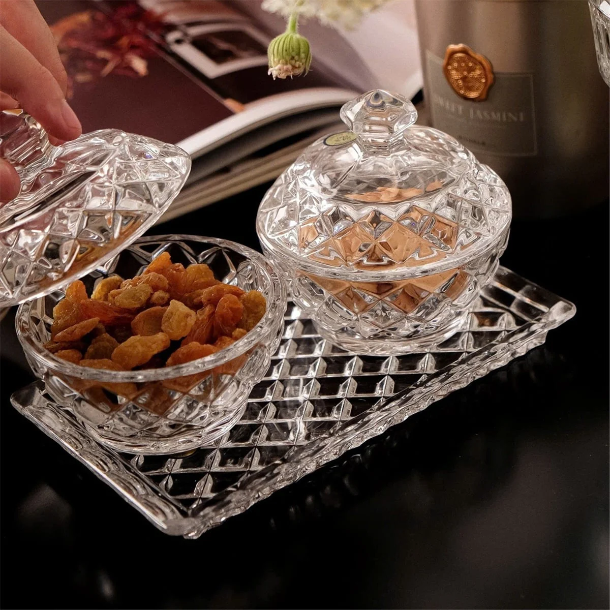 ĐĨA PHA LÊ 19CM CRYSTAL 2