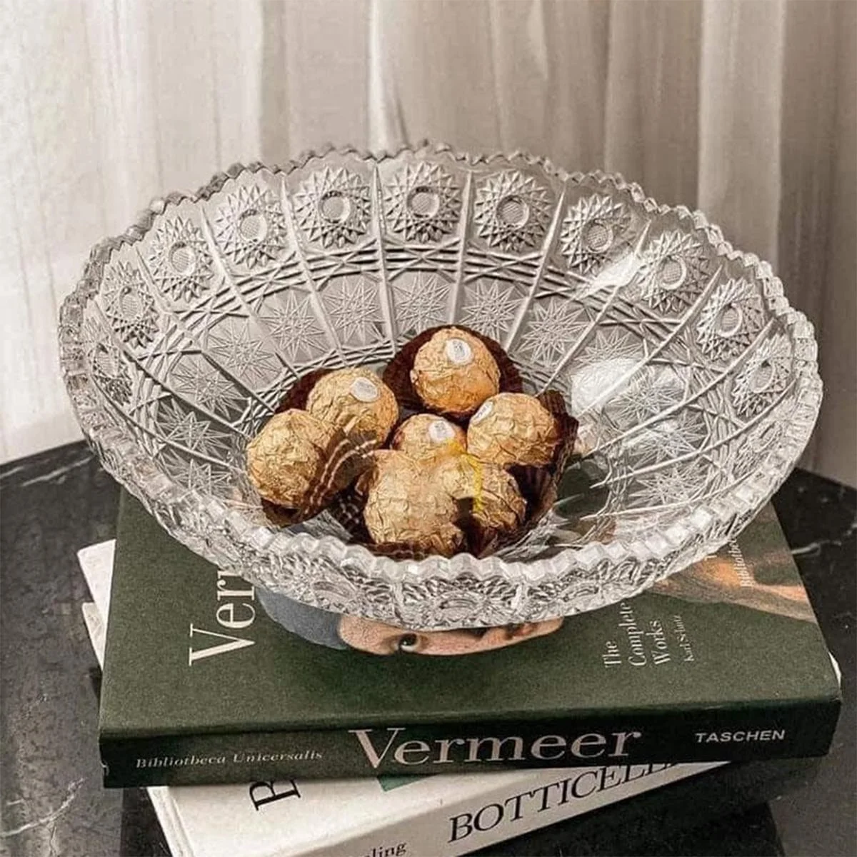 MÂM BỒNG PHA LÊ 25CM CRYSTAL 4