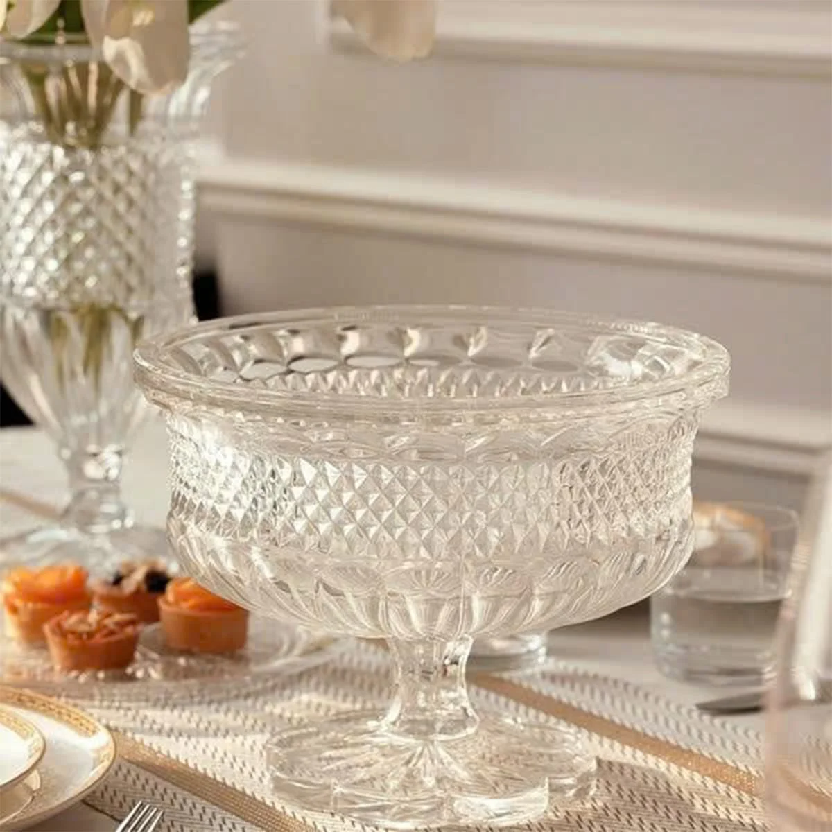 MÂM BỒNG PHA LÊ ALEXANDRIA CHÂN ĐẾ HOA 25CM 5