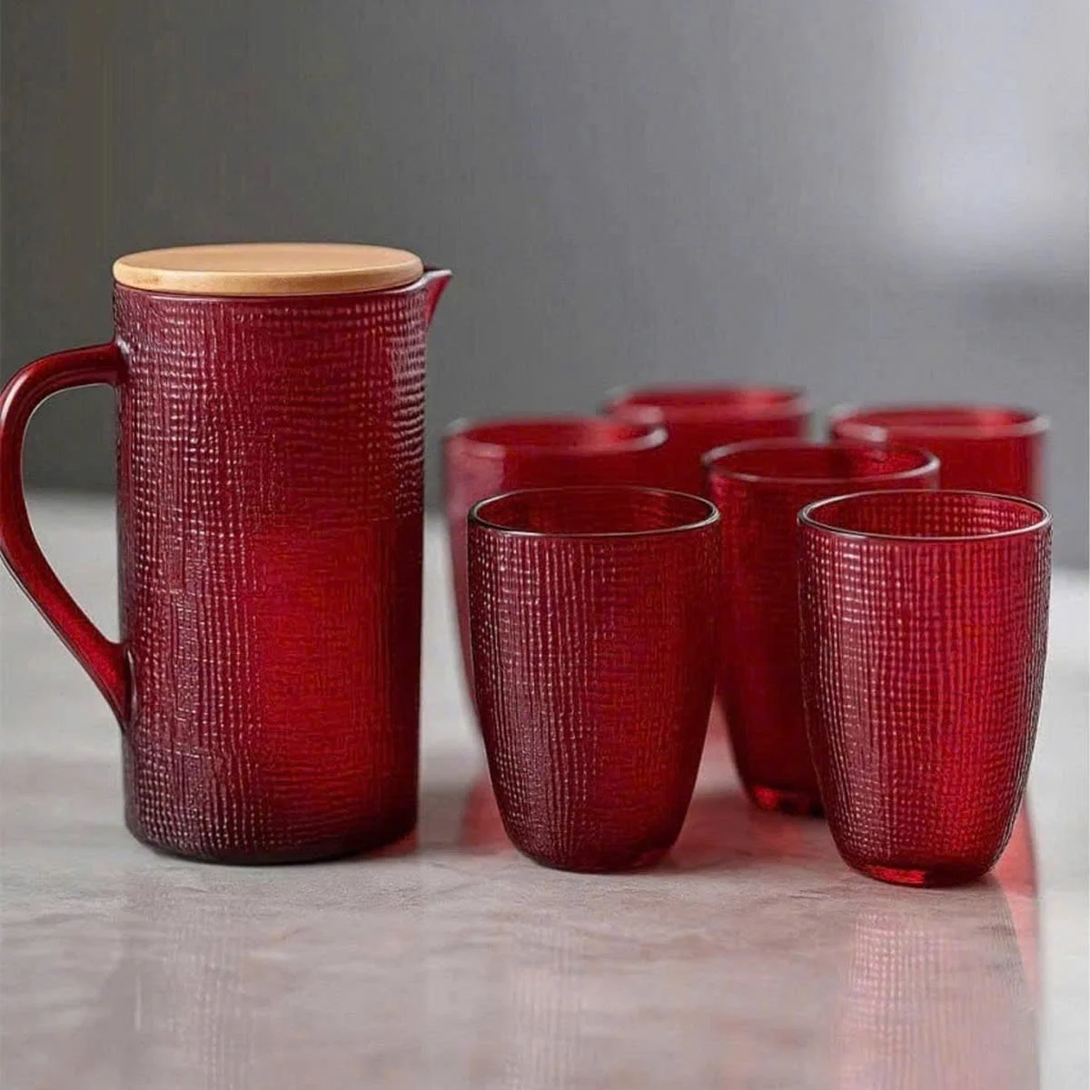 BỘ 6 CỐC ĐỎ CRISTA 420ML MÀU ĐỎ 3