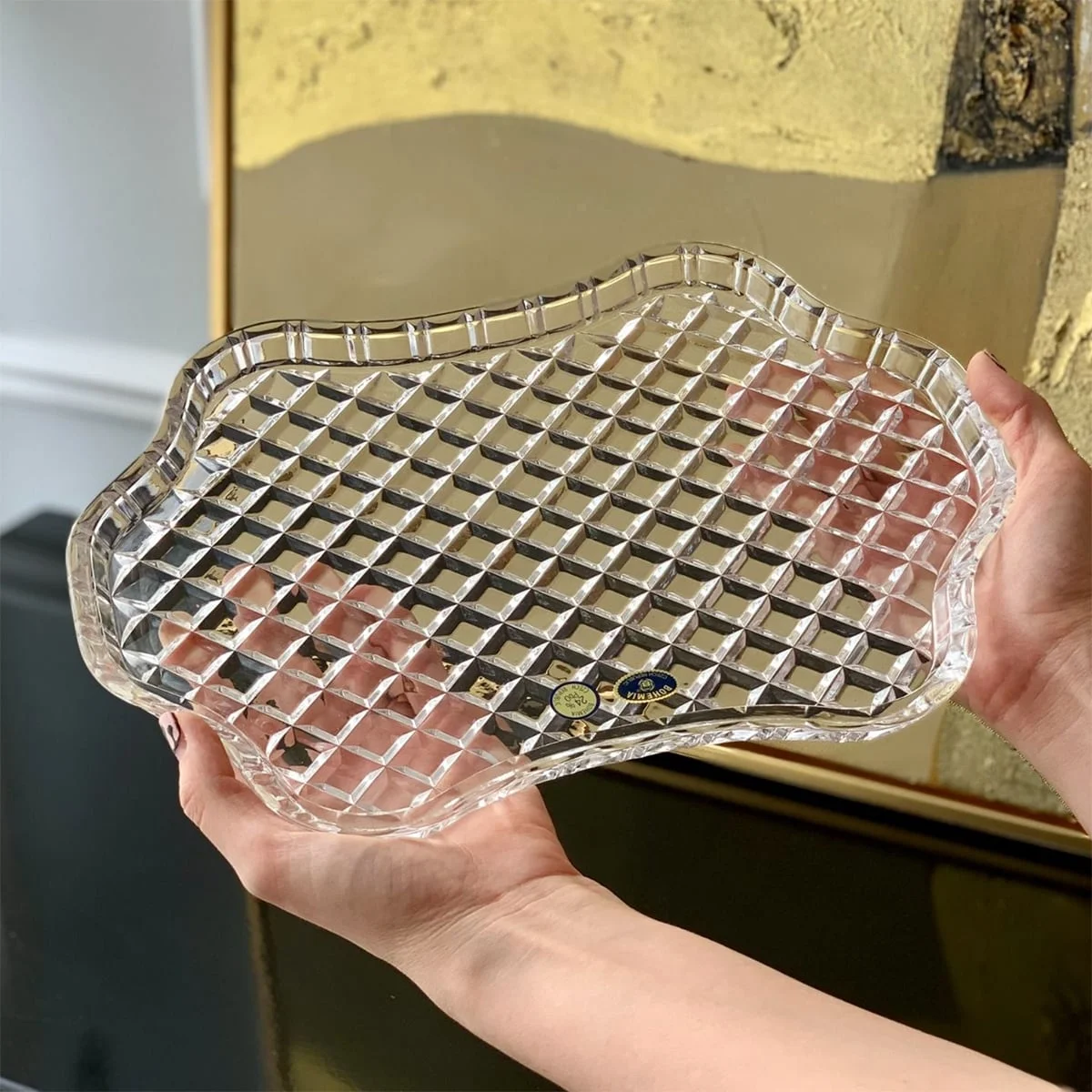 ĐĨA PHA LÊ DIAMOND CUT 30.5CM 2