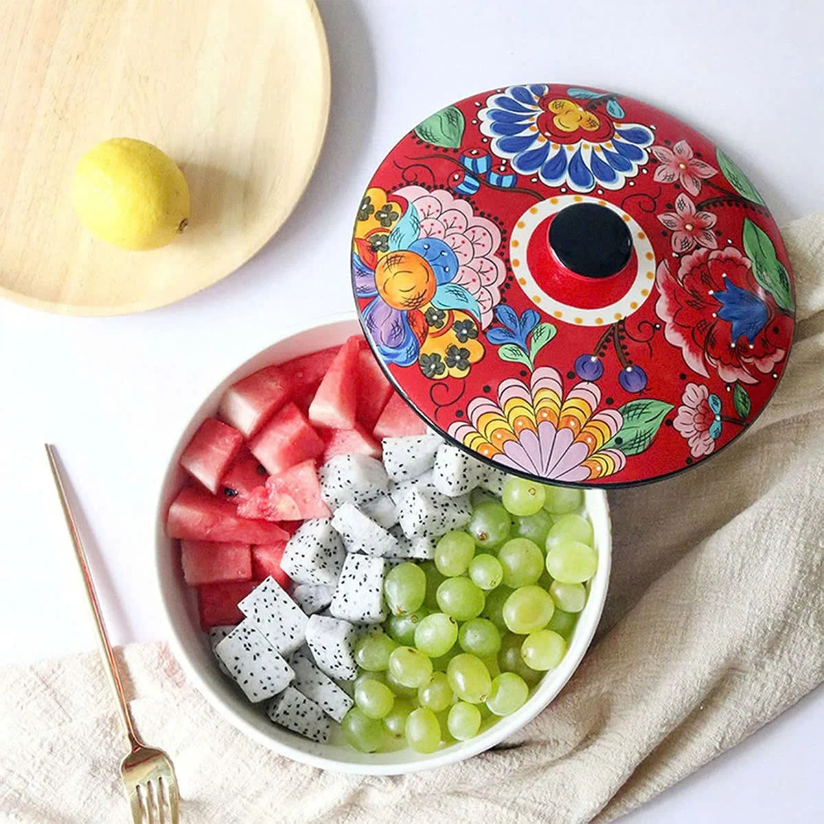 KHAY SỨ ĐỰNG SNACK CÓ NẮP 3
