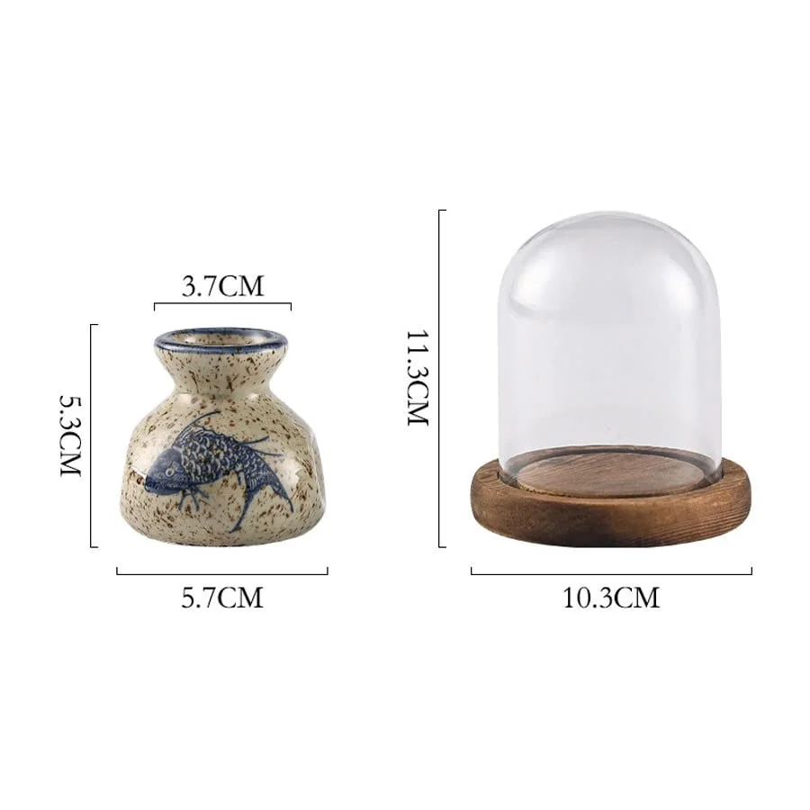 LỌ ĐỰNG TĂM HOẠ TIẾT CÁ 2