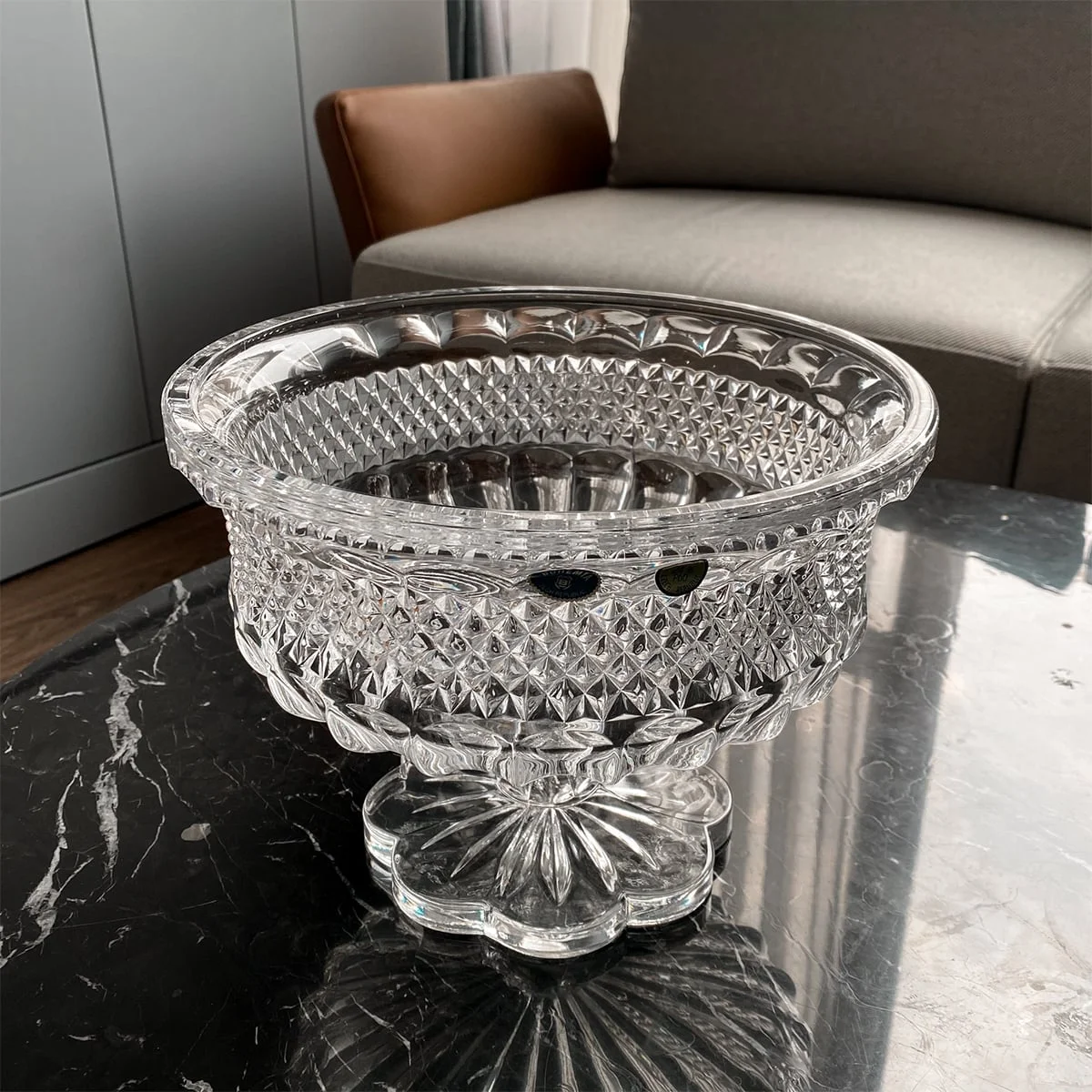 MÂM BỒNG PHA LÊ ALEXANDRIA CHÂN ĐẾ HOA 25CM 2