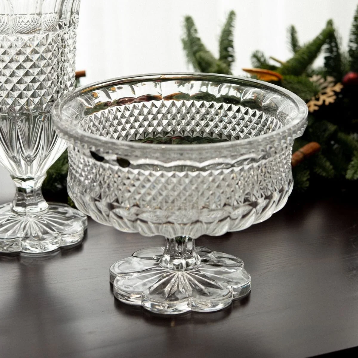 MÂM BỒNG PHA LÊ ALEXANDRIA CHÂN ĐẾ HOA 25CM 4
