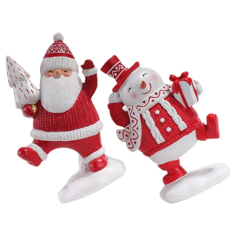 BỘ 2 TƯỢNG 2 TƯỢNG SANTA CLAUS VÀ SNOWMAN 3