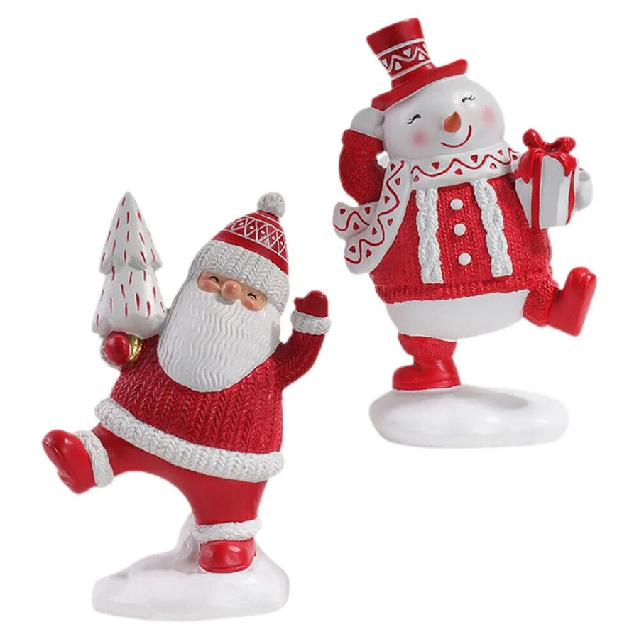 BỘ 2 TƯỢNG 2 TƯỢNG SANTA CLAUS VÀ SNOWMAN 4