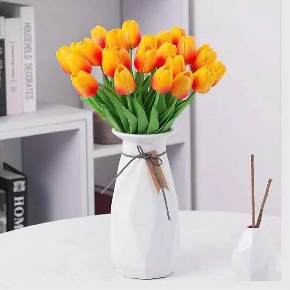 HOA TUPLIP MÀU CAM ĐẬM 2