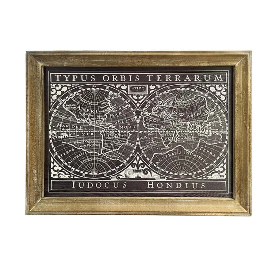KHUNG TRANH TRANG TRÍ - BẢN ĐỒ ANTIQUE MAP WORLD