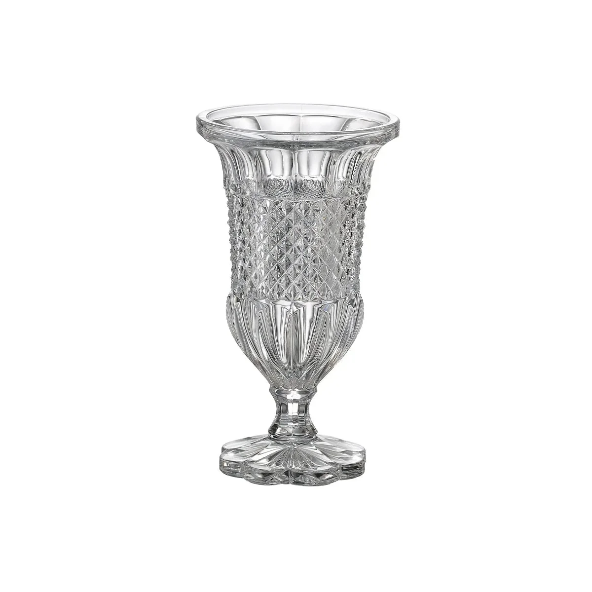 LỌ HOA PHA LÊ ALEXANDRIA ĐẾ TRÒN CÁNH HOA 30CM CRYSTAL