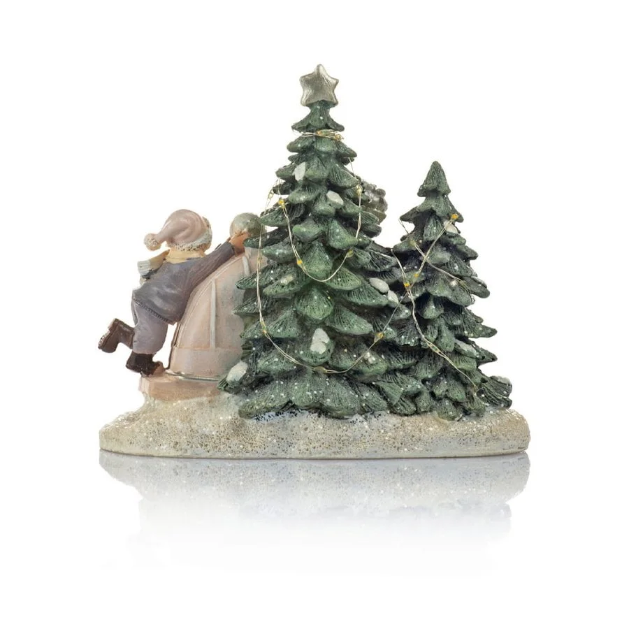 ĐỒ TRANG TRÍ CHRISTMAS - TƯỢNG Ô TÔ MÀU KEM 3