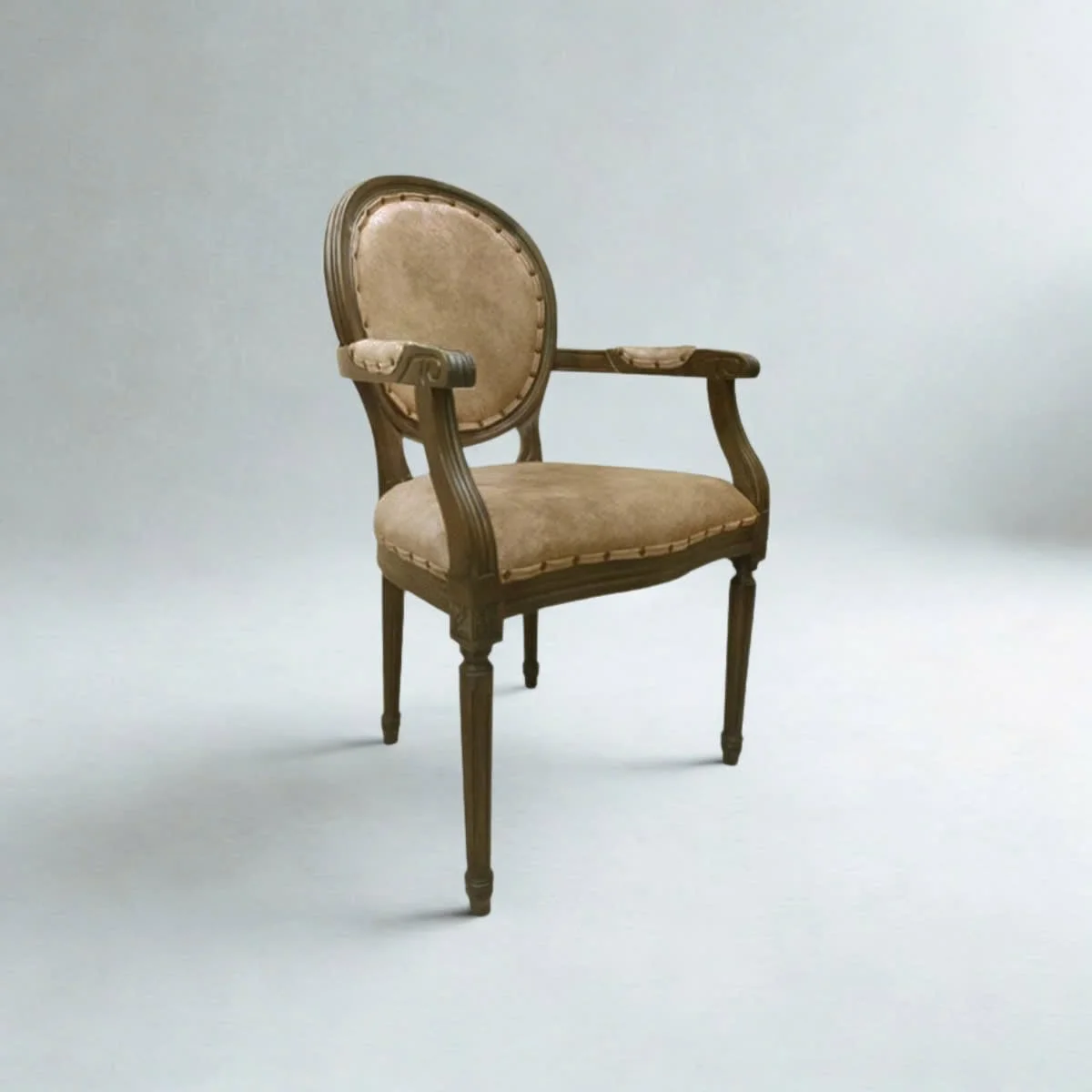 GHẾ ARMCHAIR LOUIS FRENCH MÀU NÂU 4
