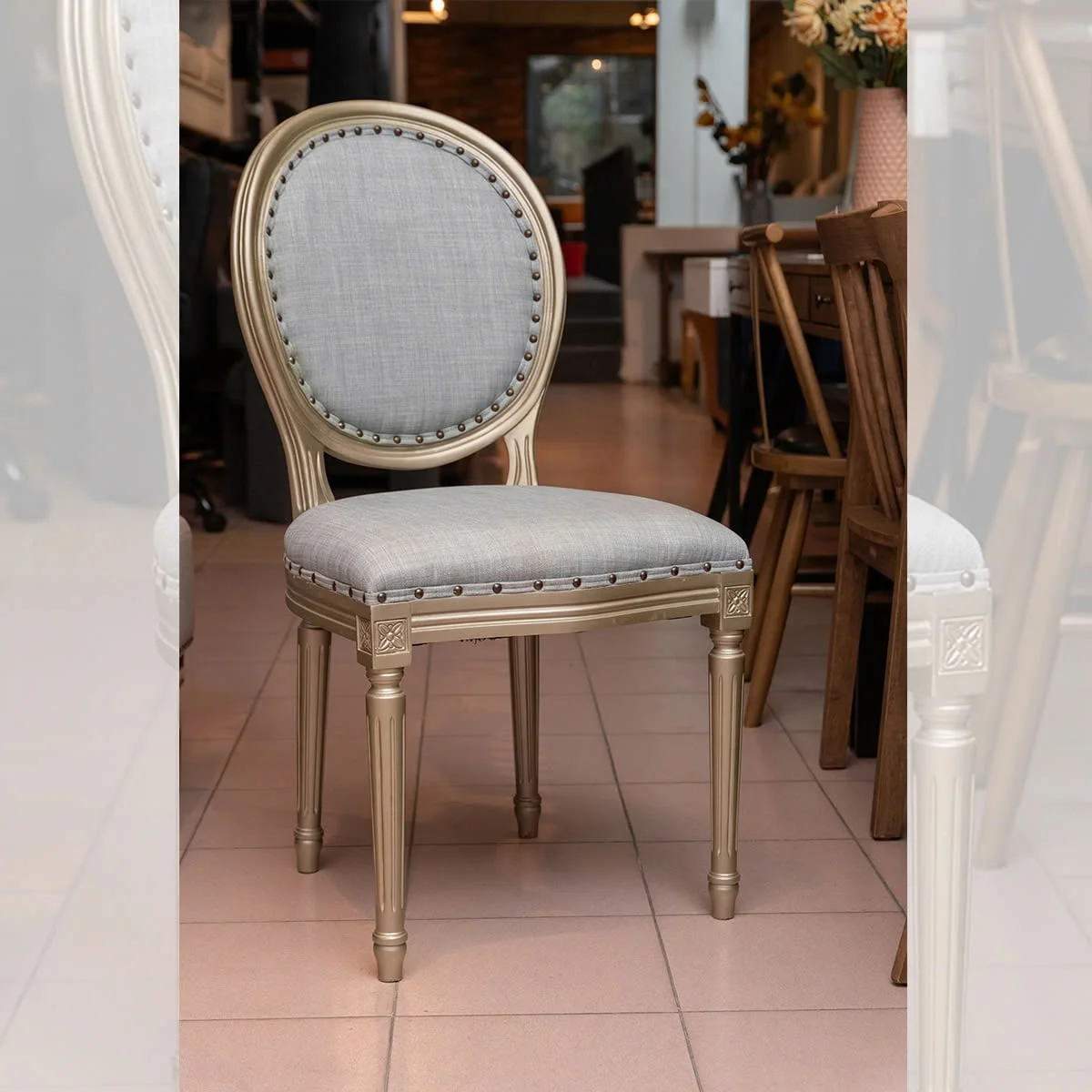 GHẾ TỰA LOUIS FRENCH STYLE GOLD 2