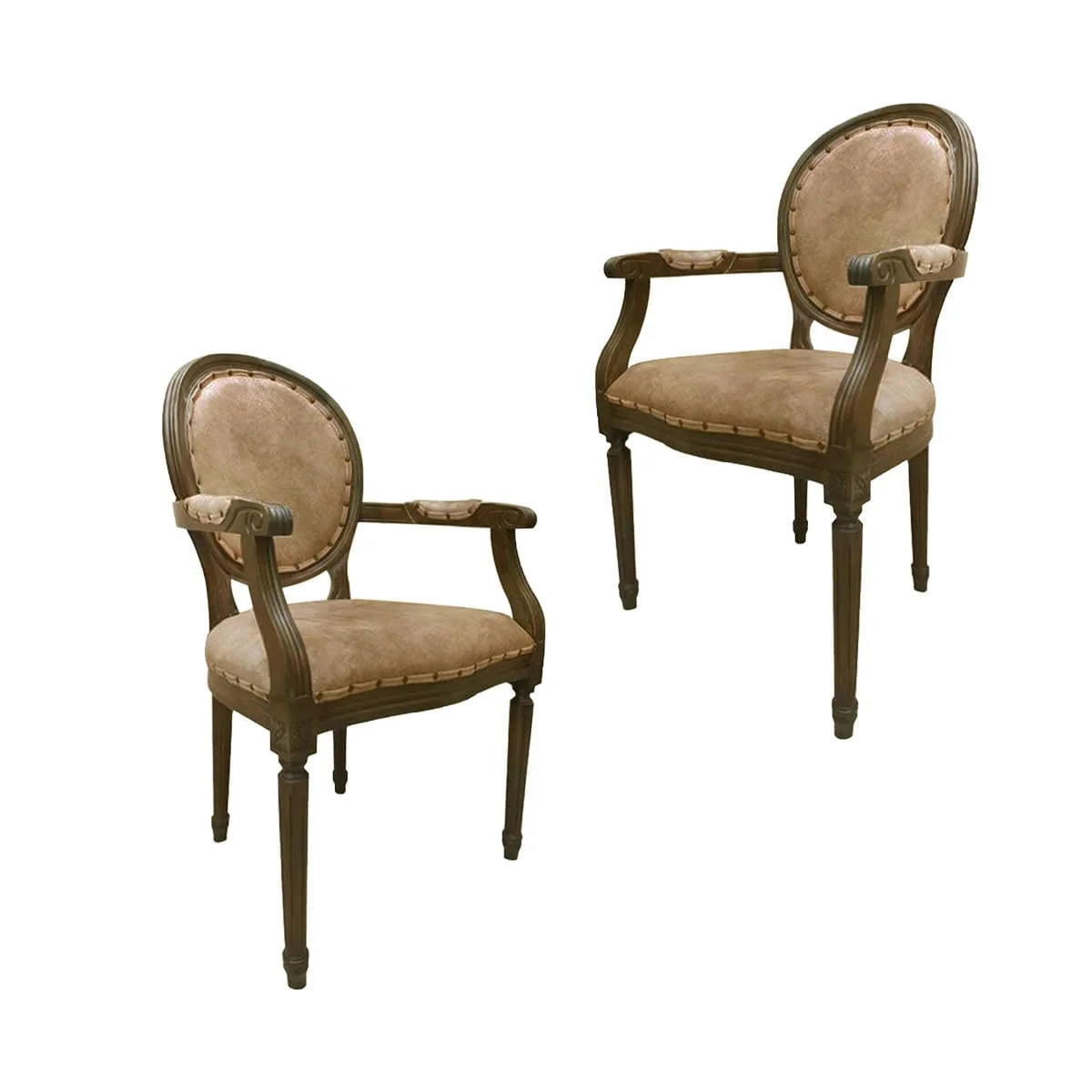 GHẾ ARMCHAIR LOUIS FRENCH MÀU NÂU 3