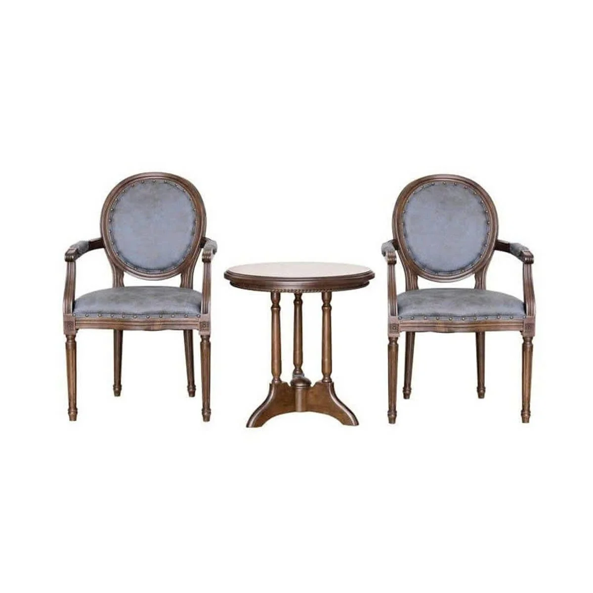 GHẾ ARMCHAIR LOUIS FRENCH MÀU XANH 3