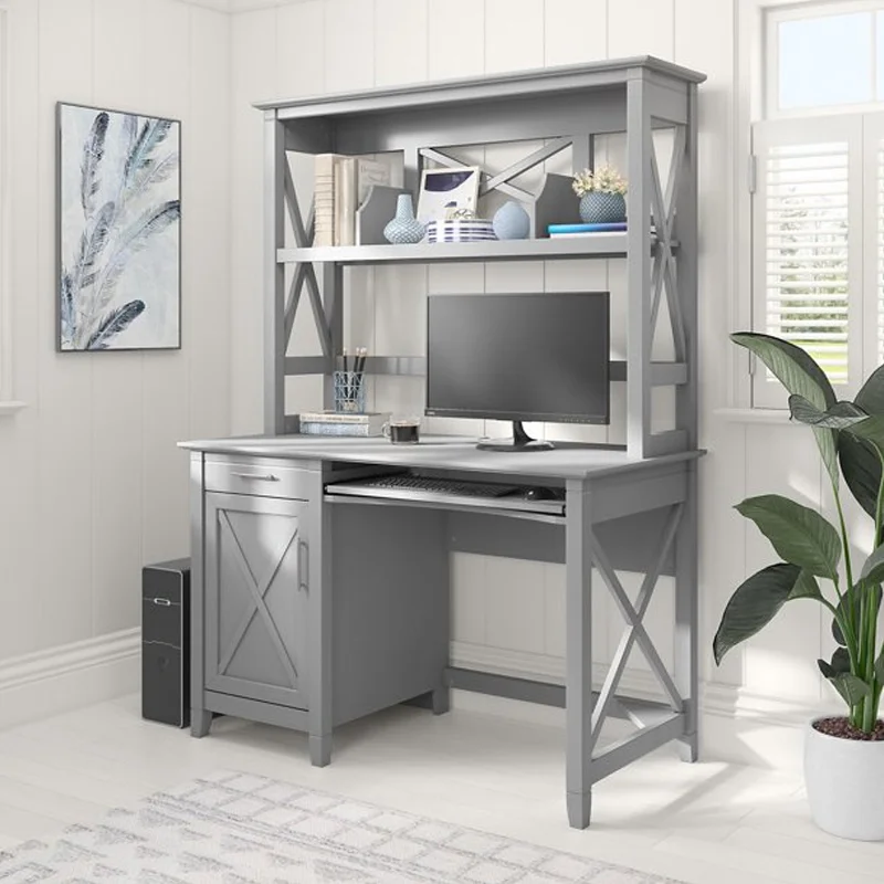 BÀN LÀM VIỆC KÈM GIÁ SÁCH KEYWEST GREY 2