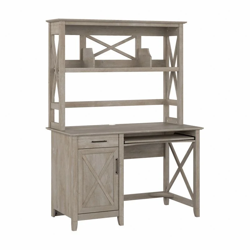 BÀN LÀM VIỆC KÈM GIÁ SÁCH KEYWEST WASHED GRAY
