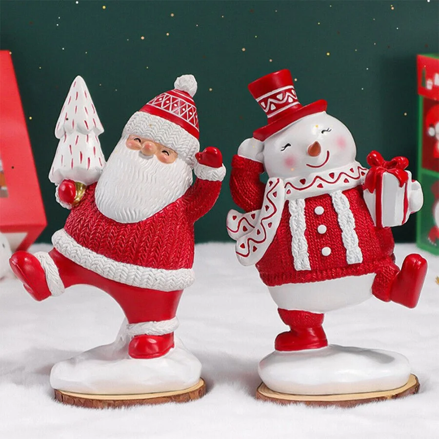 BỘ 2 TƯỢNG 2 TƯỢNG SANTA CLAUS VÀ SNOWMAN 5