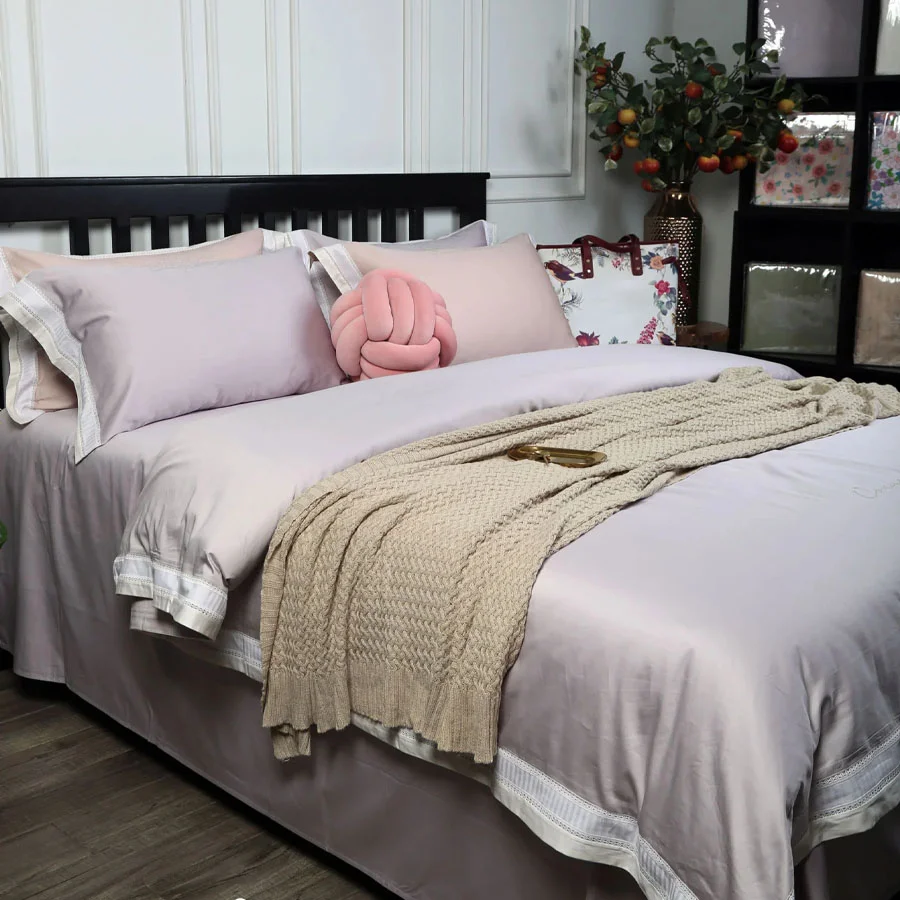 BỘ CHĂN GA GỐI ZEN BASIC GREY LIGHT - COTTON PIMA120S 2