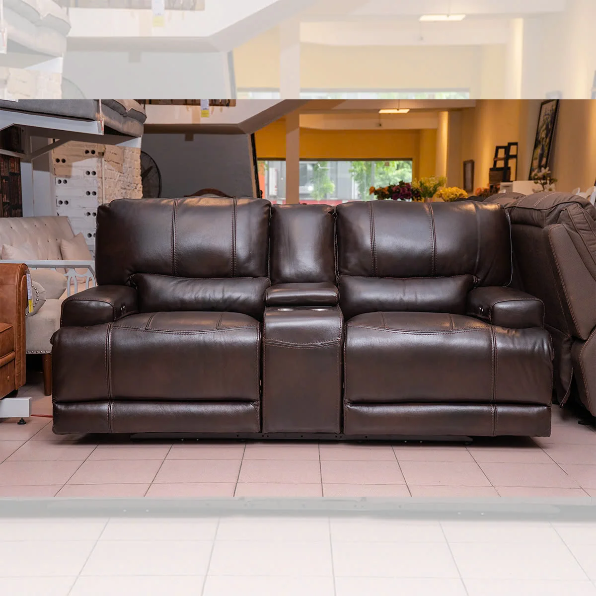 GHẾ SOFA 2 CHỖ DA BÒ CHỈNH ĐIỆN SEFANA 2
