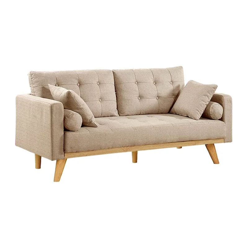 GHẾ SOFA 3 CHỖ DERRY MÀU KEM