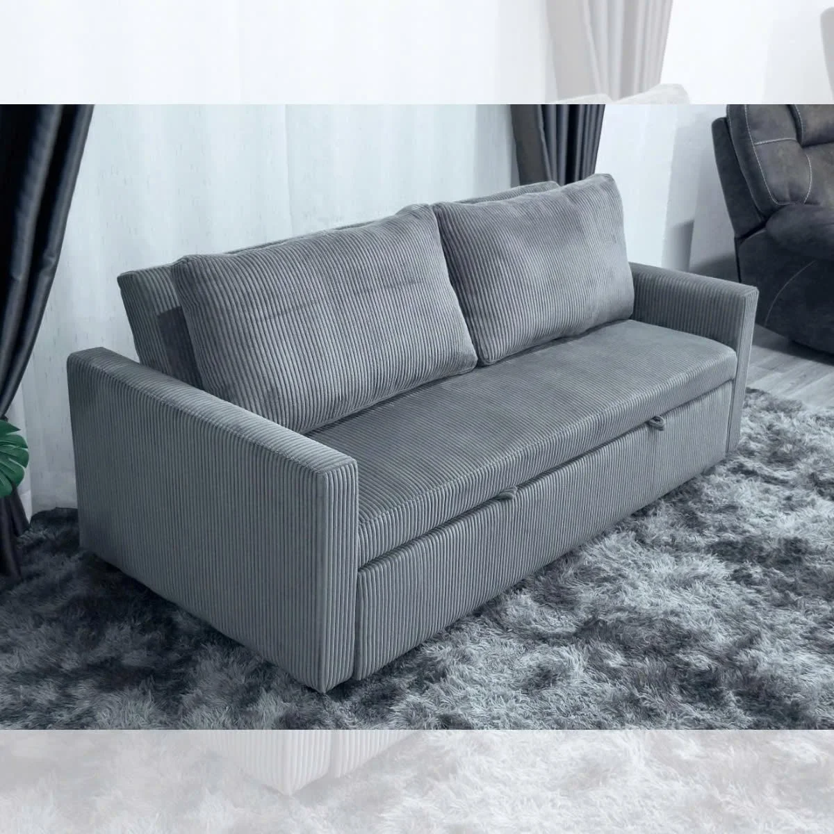 GHẾ SOFA BED OLIVERA MÀU XÁM 5