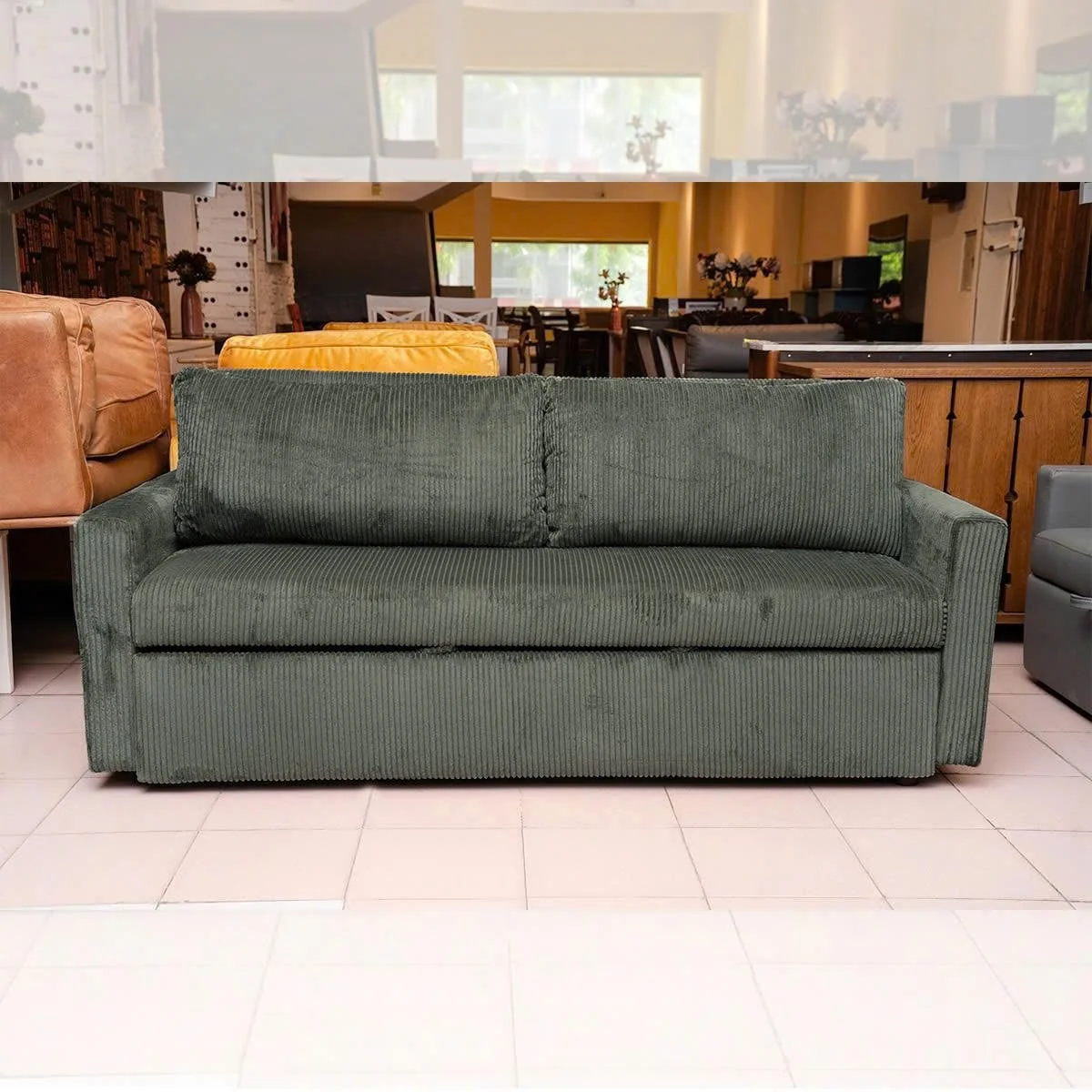 GHẾ SOFA BED OLIVERA MÀU XANH RÊU ĐẬM 4