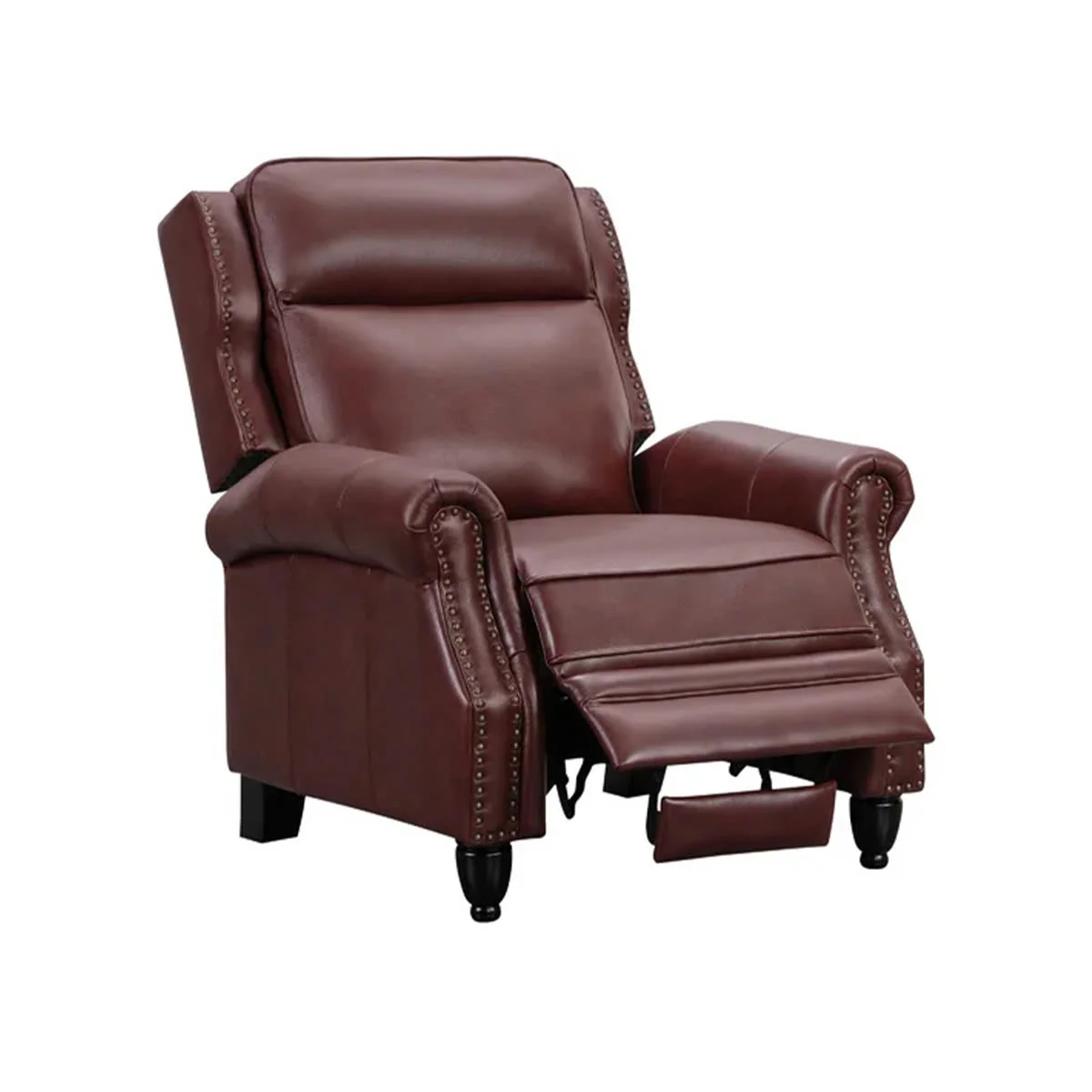 GHẾ SOFA ĐƠN DA BÒ CHỈNH CƠ POLLENZO MÀU ĐỎ 3