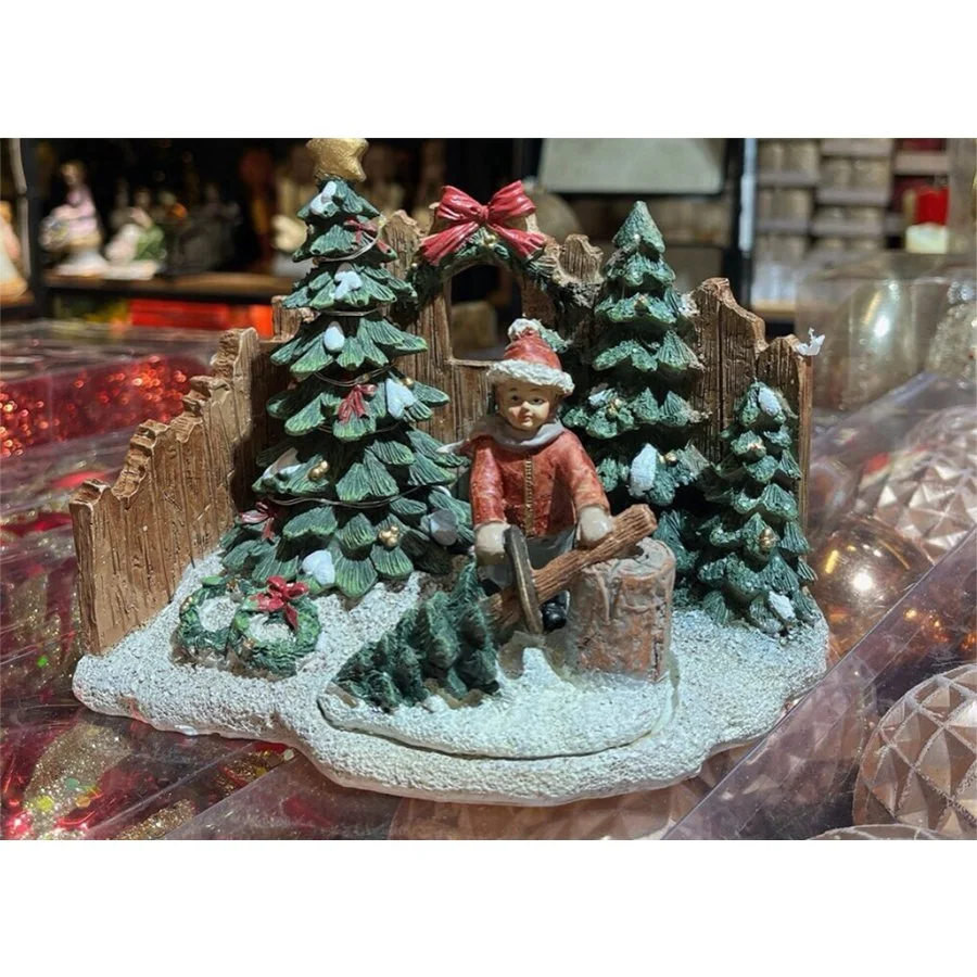 ĐỒ TRANG TRÍ CHRISTMAS - CẬU BÉ VÀ CÂY THÔNG 3