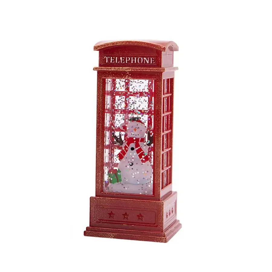 ĐỒ TRANG TRÍ - DECOR CHRISTMAS ĐÈN TUYẾT TRẠM ĐIỆN THOẠI SNOWMAN BÉ 2