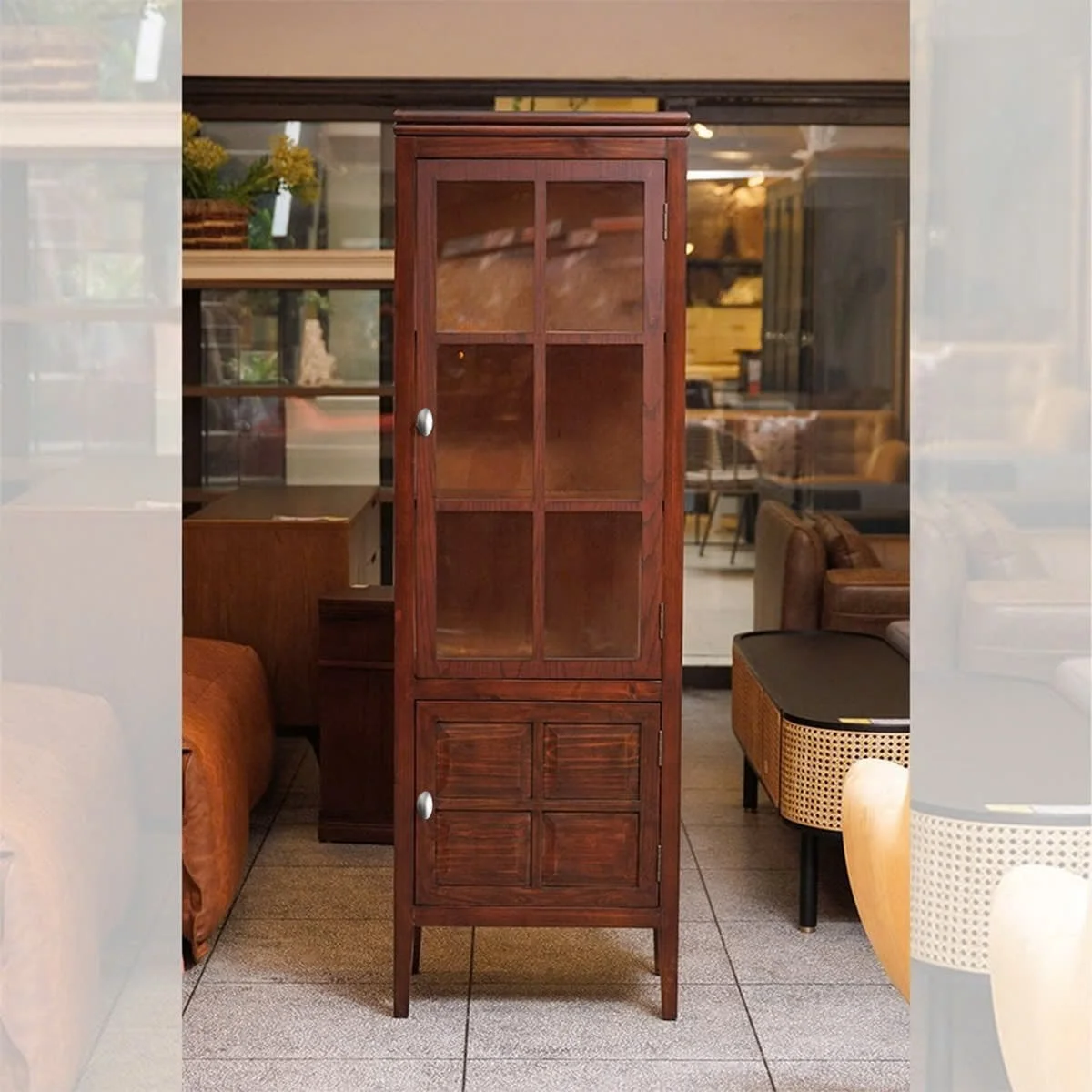 TỦ KÍNH TRƯNG BÀY HAWTHORNE MÀU NÂU 5